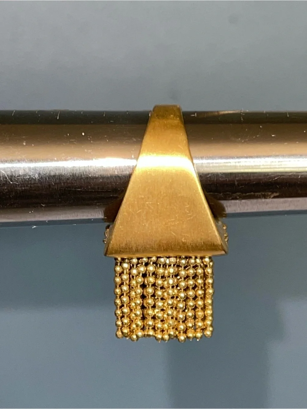 ✨ Sheila Fajl 18K Gold Plated Beaded Tassel Fringe Statement Ring